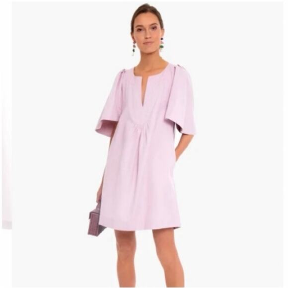 Tuckernuck Pomander Place 100% Cotton Pink Finley Flutter Mini Dress Size Small - Picture 1 of 9